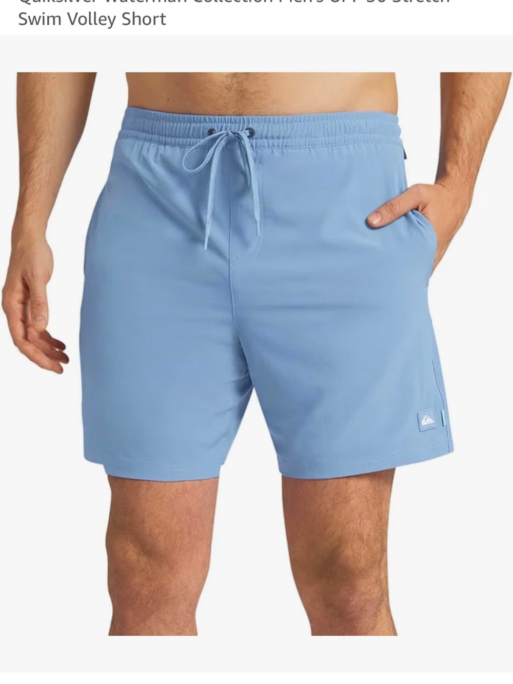 Quiksilver Waterman’s UPF 50 Blue Men’s Hybrid Volley Shorts Large